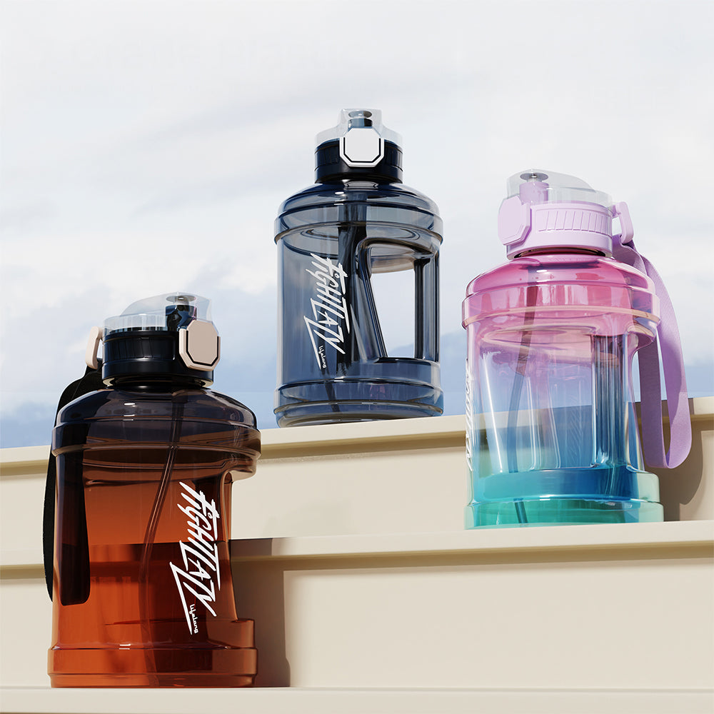 Lifelong 1.6L Gallon Water Bottle for Gym, Sports & Home | Sturdy Plastic Bottle for Men & Women – Orange