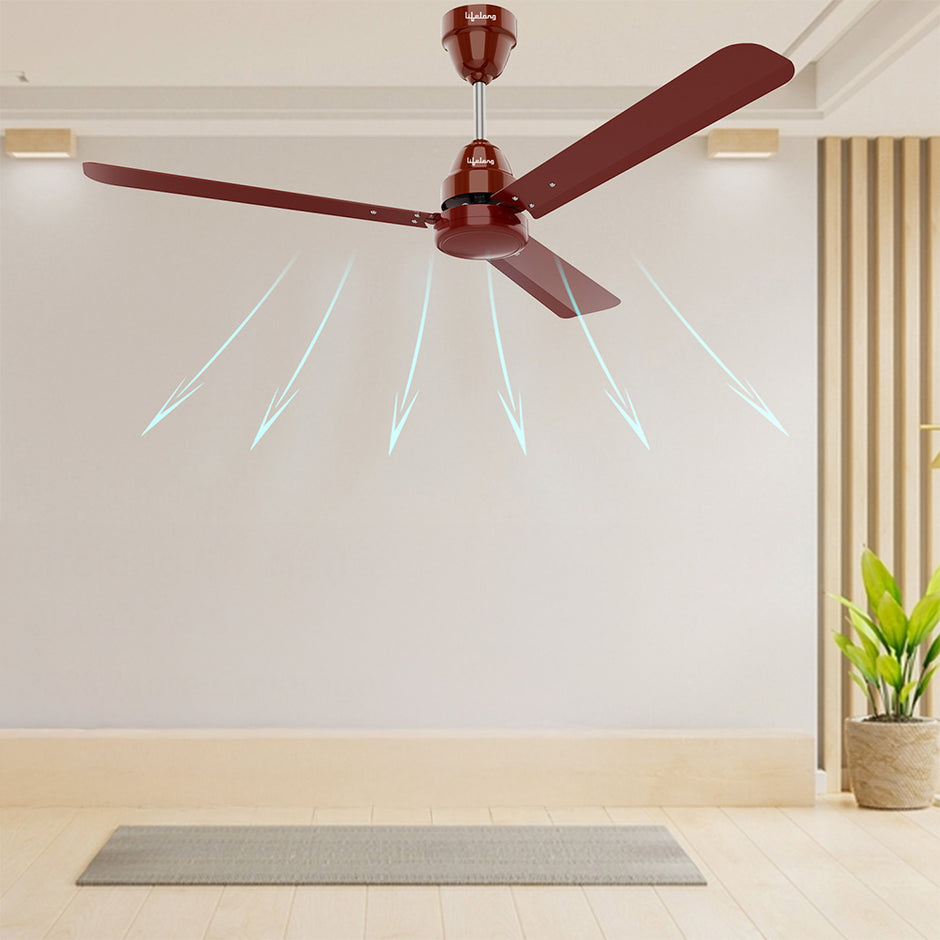 Lifelong 1200mm BLDC Ceiling Fan â€“ 35W Silent Smart Fan with Remote, 350 RPM Speed, 60% Energy Saving