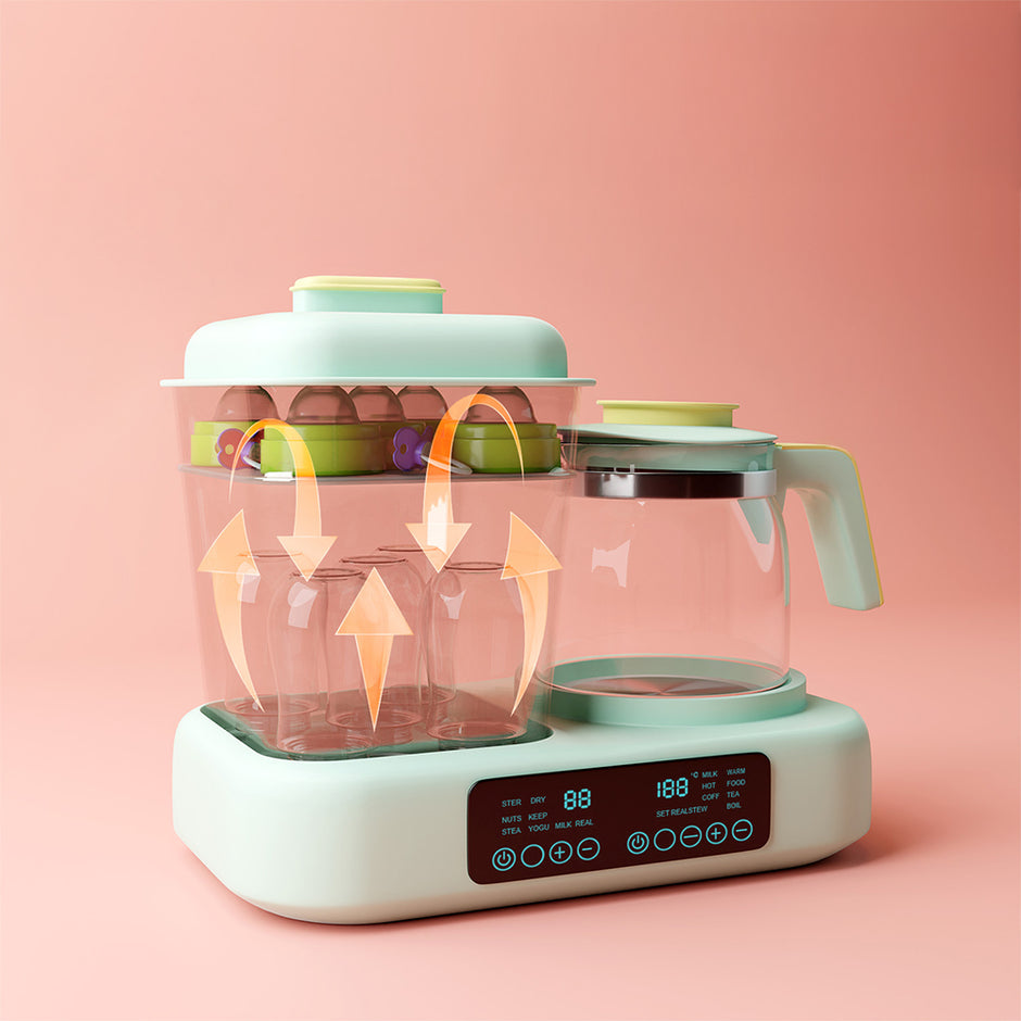 Lifelong Cuppy Baby Bottle Sterilizer & Warmer | 5-Bottle Capacity with Drying & Kettle Function