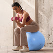 Lifelong 75cm Anti-Burst Gym Ball with Foot Pump – Yoga, Workout, Balance & Pregnancy Ball (Blue)