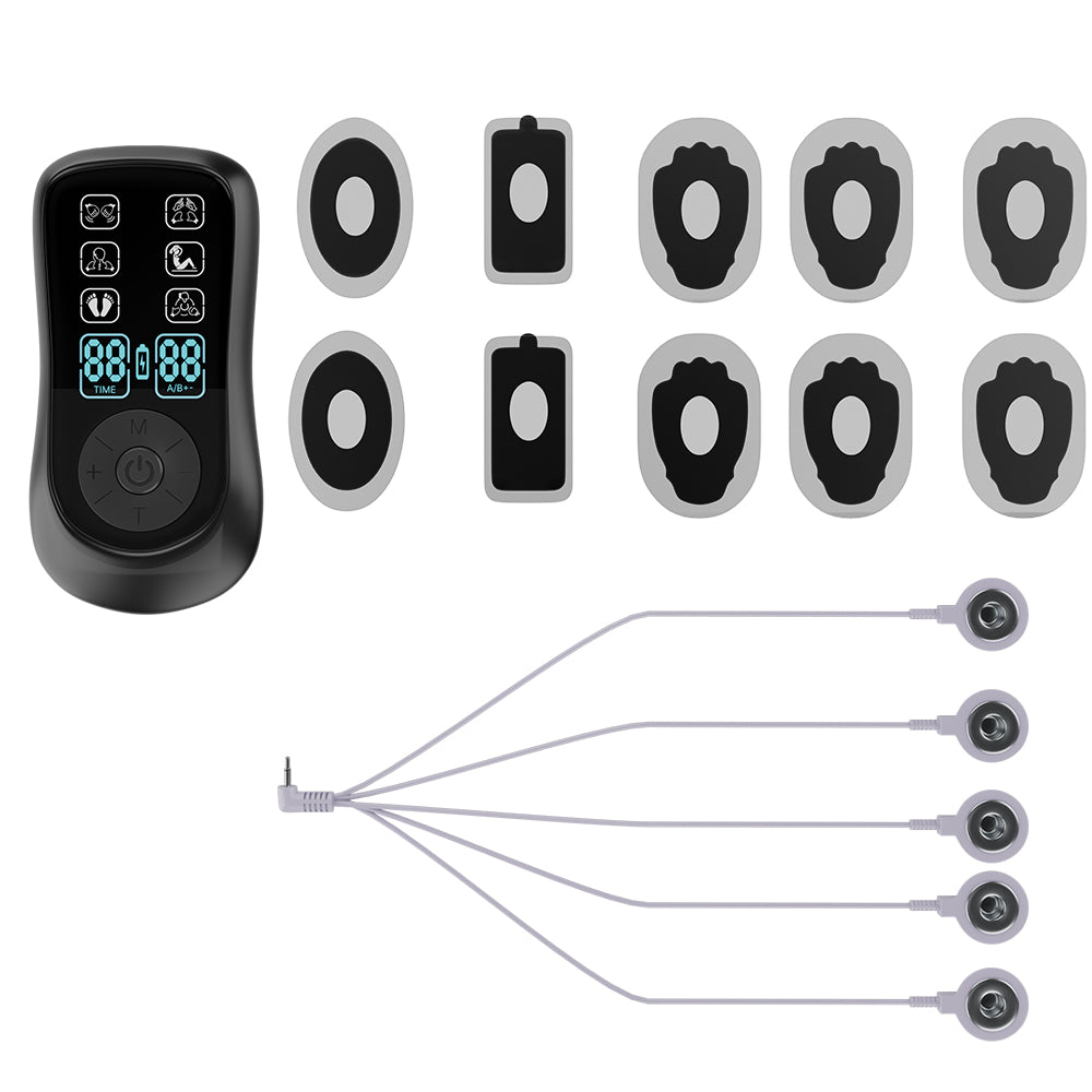 Dual Channel TENS + EMS Wireless Massager with 10 Gel Pads