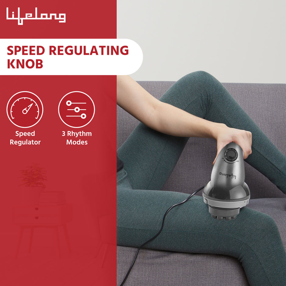 Lifelong Electric Handheld Pain Relief Full Body Massager for Neck, Back, Leg & Foot