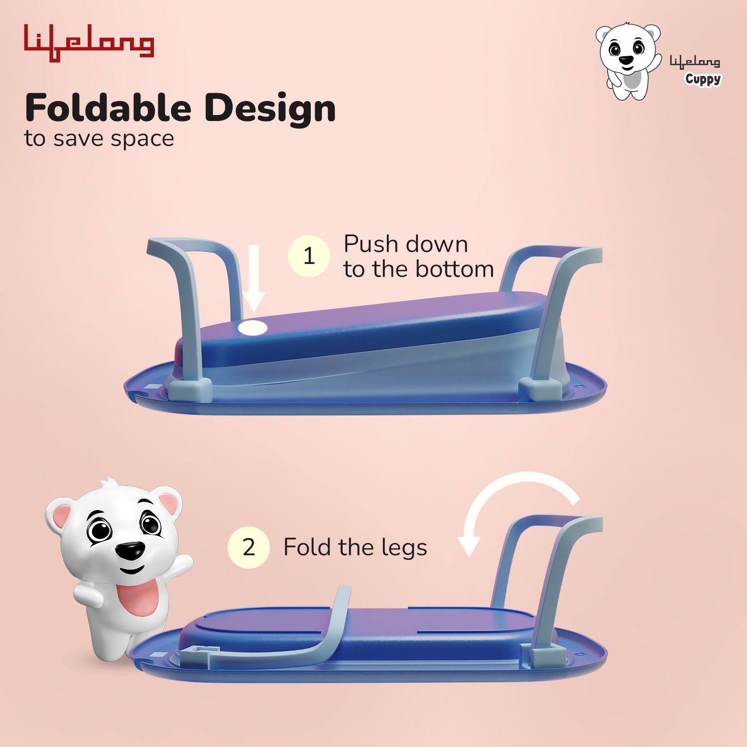 Lifelong Foldable bath tub - Blue