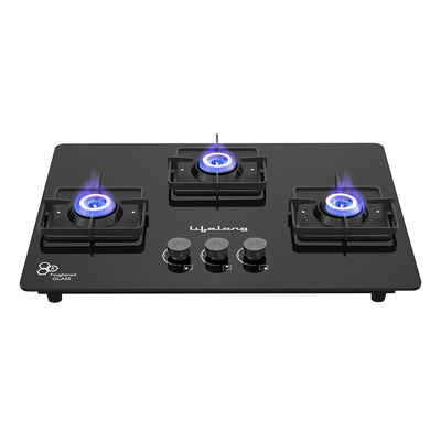 3 Burner Hob Top Gas Stove with Auto Ignition
