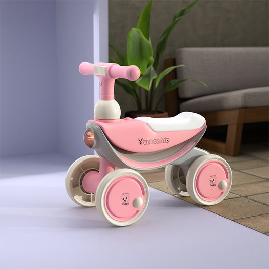 Lifelong Cuppy Vroomie Kids Ride-On Bike – Push Ride-On with Music & Lights, Safe Toddler Bike for Boys & Girls 1+ Years, Indoor & Outdoor Use