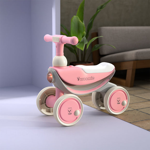 Lifelong Cuppy Vroomie Kids Ride-On Bike – Push Ride-On with Music & Lights, Safe Toddler Bike for Boys & Girls 1+ Years, Indoor & Outdoor Use