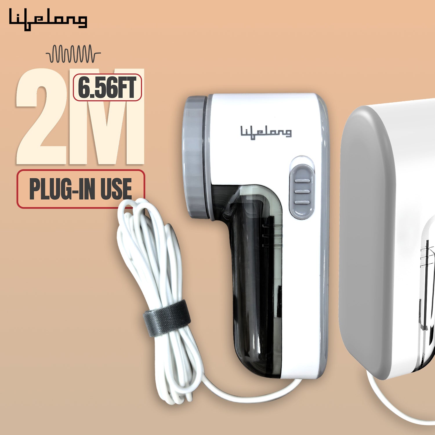 Lifelong 2-in-1 Lint Remover with Brush, 9000 RPM Fabric Shaver – AA Battery