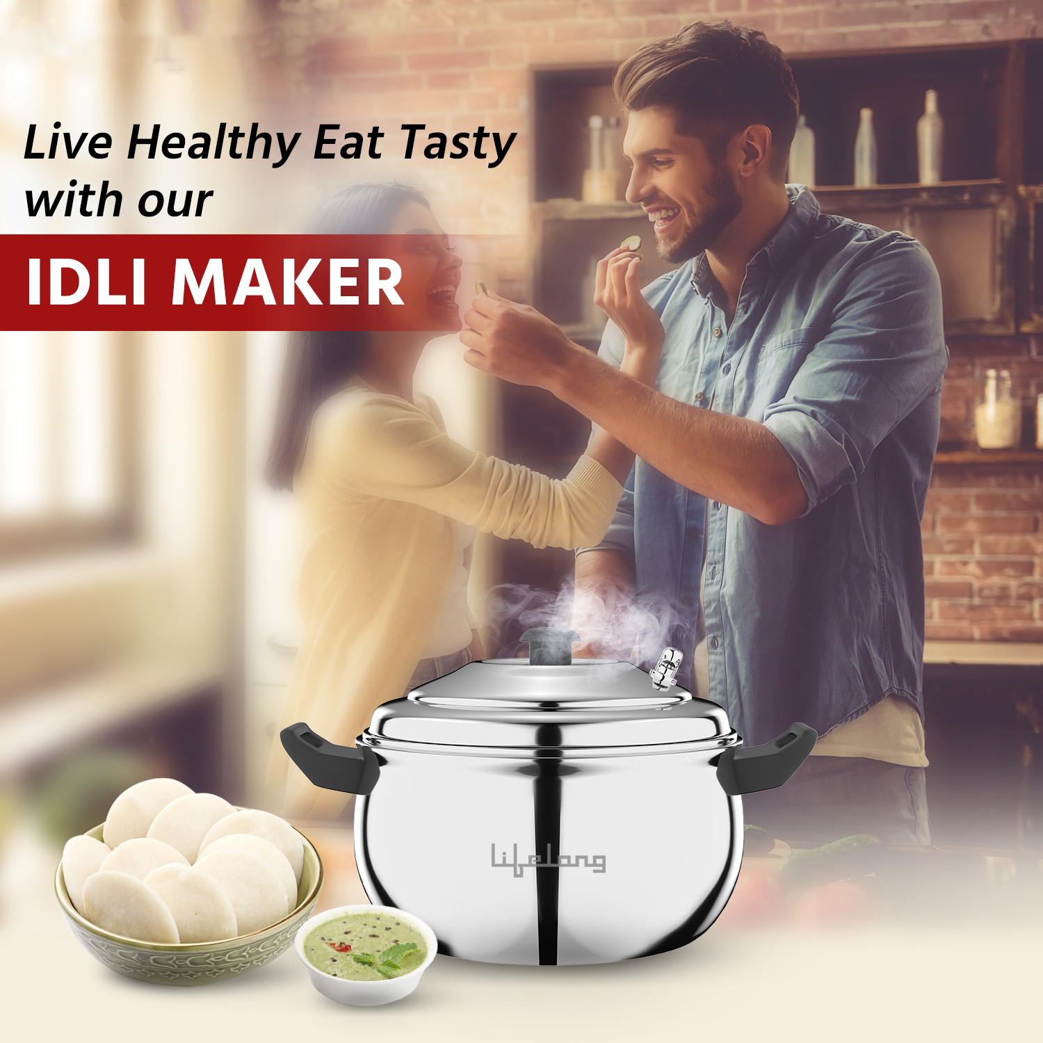 Lifelong LLIDCKR03 Idli Cooker 3 Plate