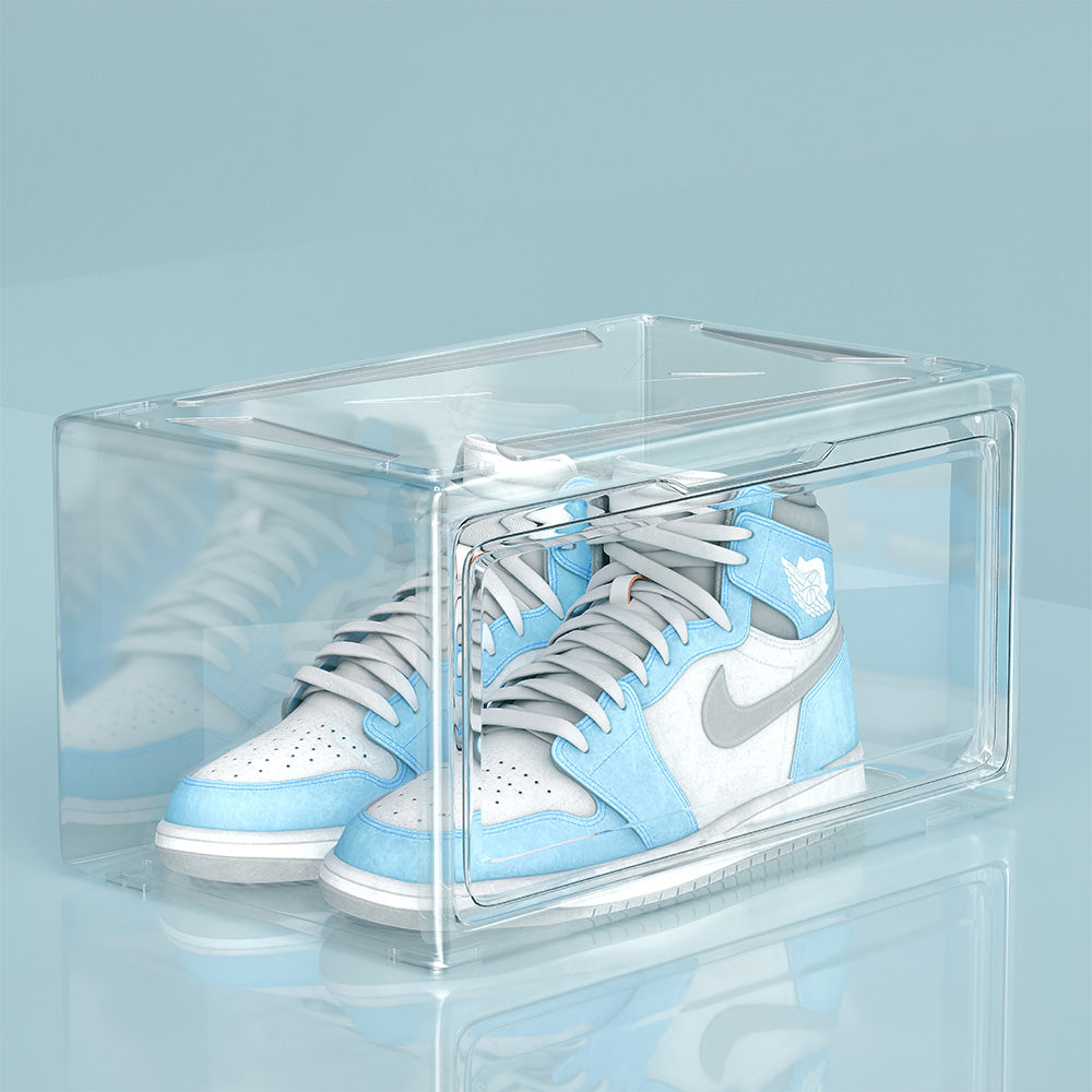 Lifelong Clear Shoe Storage Box – Stackable, Foldable & Space-Saving Organizer