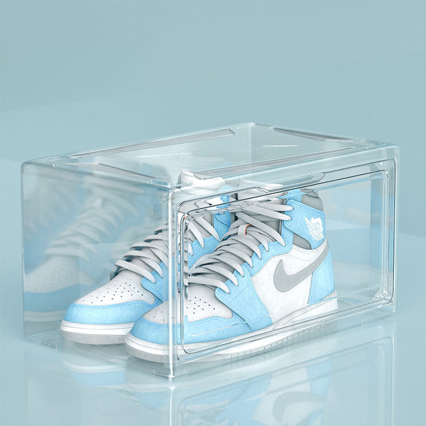 Lifelong Clear Shoe Storage Box – Stackable, Foldable & Space-Saving Organizer