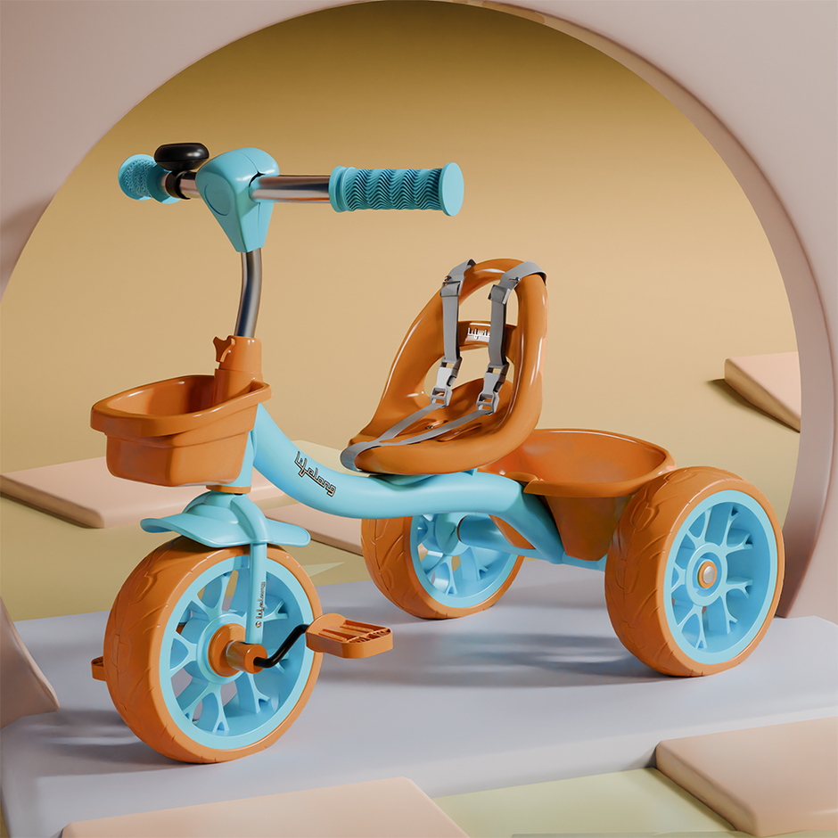 Kids Tricycle with EVA wheels (Blue/Pink)