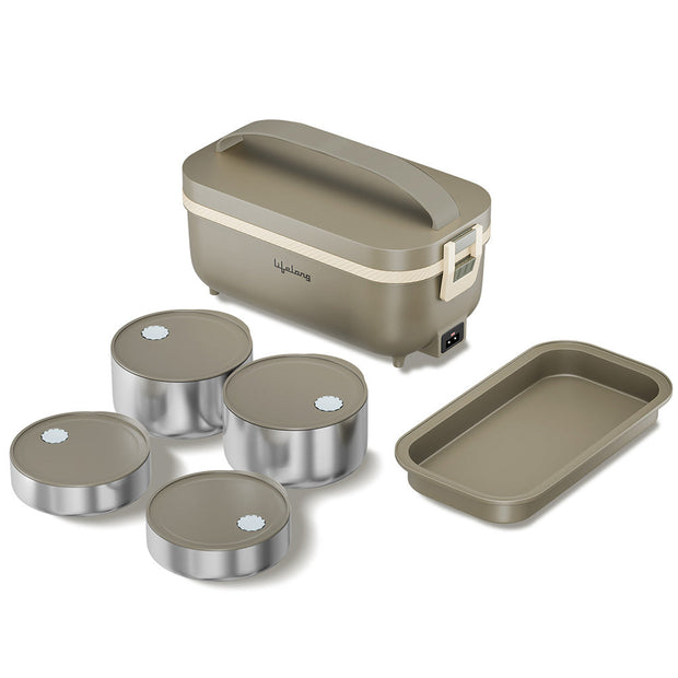 Lifelong Electric Lunch Box | Food Warmer | Set of 4 (2pcs 300ml + 2pcs 175ml) Retains Nutrients & Keeps Food Fres