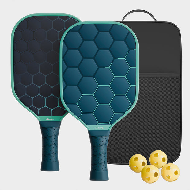 Lifelong Pickle ball Paddle with 4 Pcs balls & carry bag | Fiberglass material | Pickle Racket Set