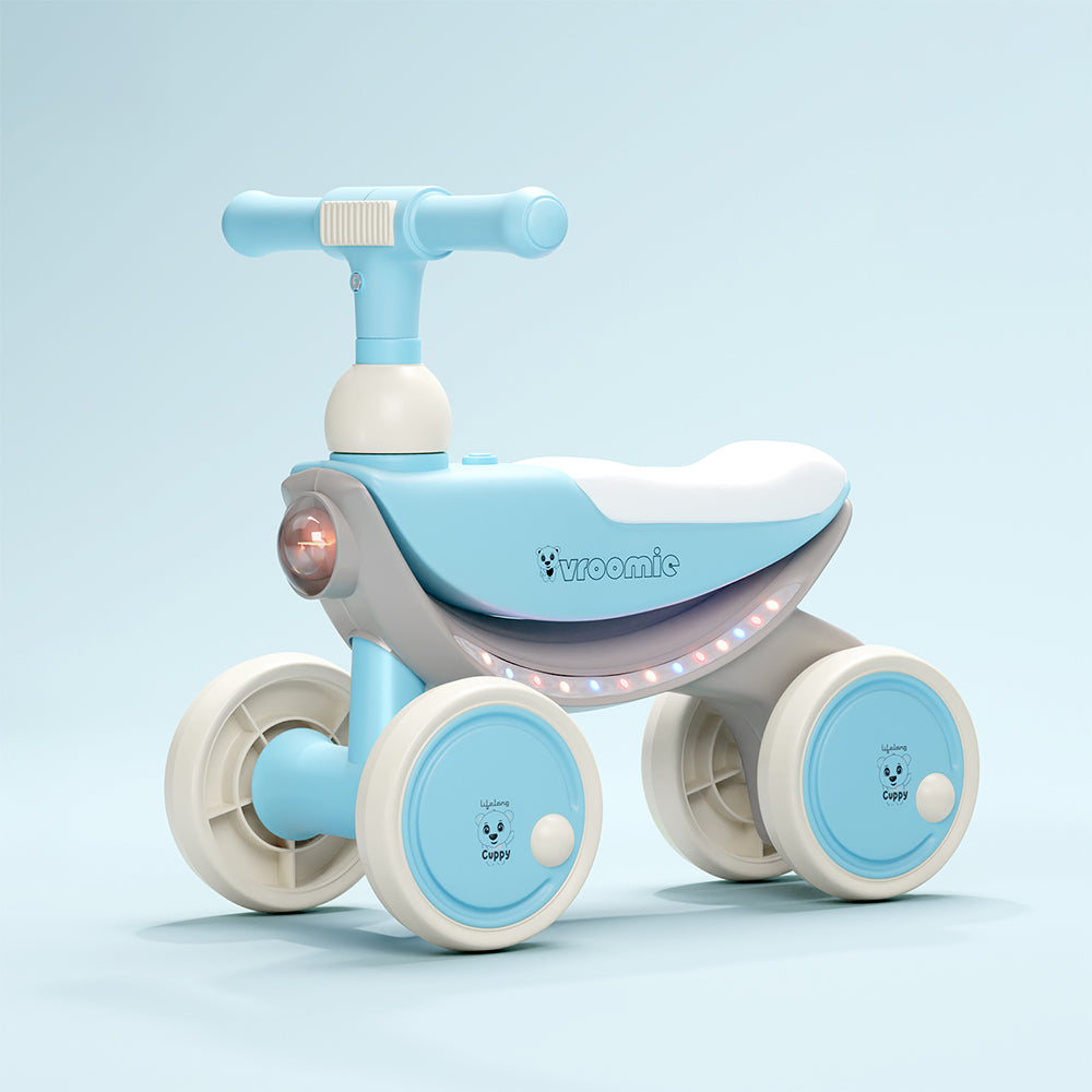 Lifelong Cuppy Vroomie Ride-On Bike for Kids – Music, Lights & Push Ride for 1+ Years