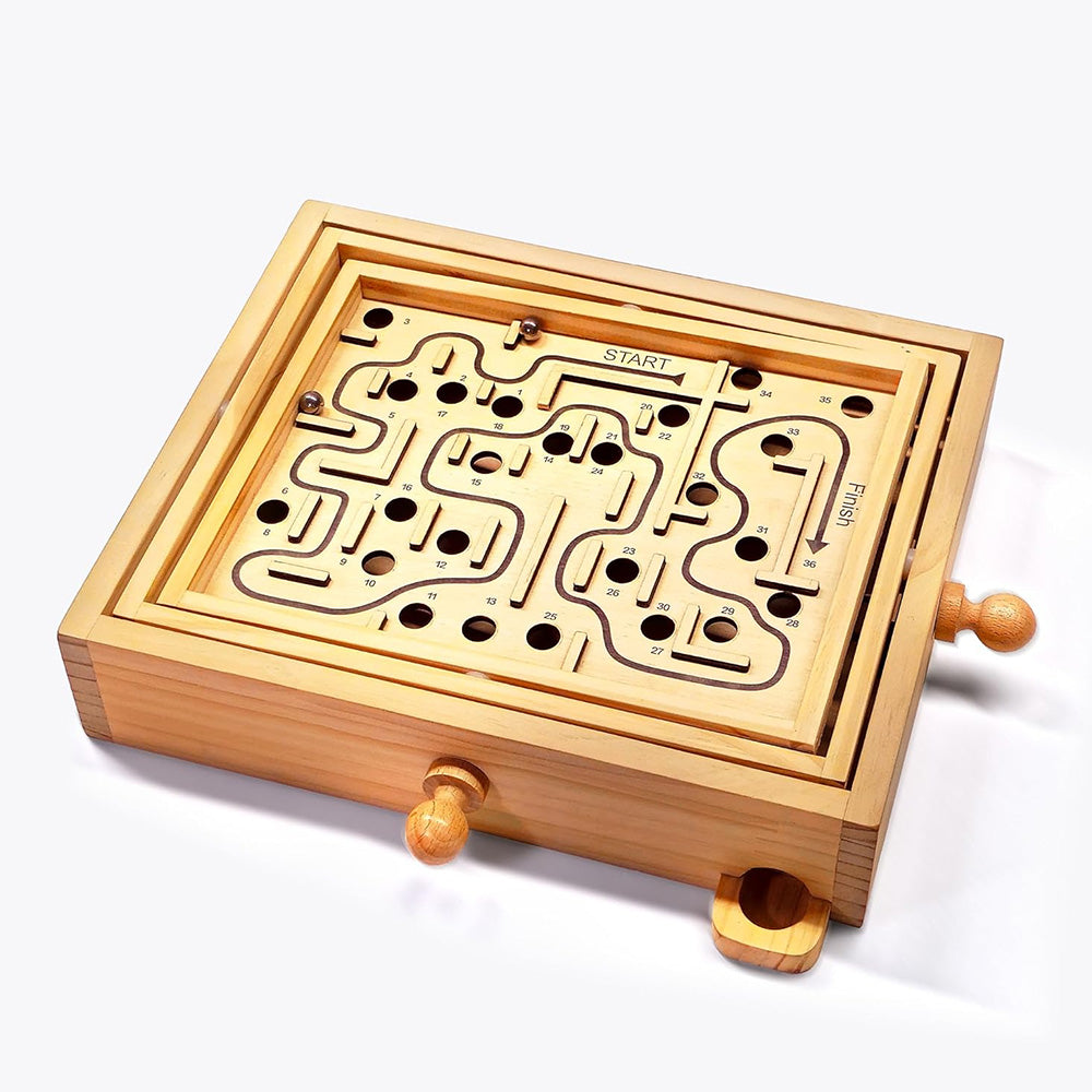 Lifelong lybrinth wooden board game l Indoor puzzle board game l