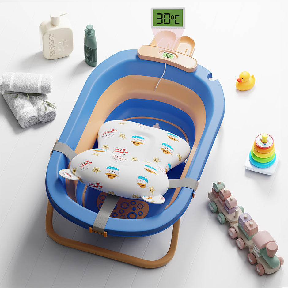 Lifelong Cuppy Collapsable Baby Bath tub, portable, easy to store(Blue)