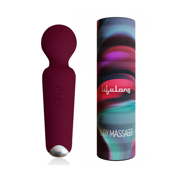 Personal Massager – Compact Wireless Body Massager with 20 Modes & 8 Speeds (Wine)