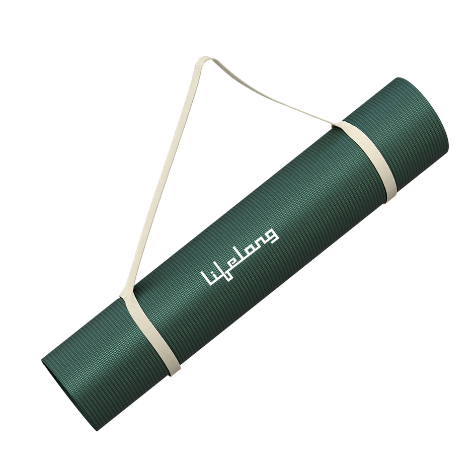 Lifelong Yoga mat for Women & Men EVA Material 4mm with Strap Anti Slip for Gym Workout