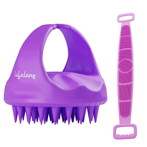 Silicone Scalp Massager with Body Scrubber