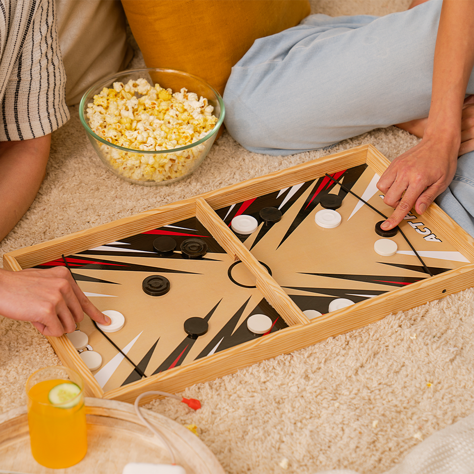 Lifelong Slingo 3-in-1 Wooden Board Game | Fastest Finger First, Ludo, Snakes & Ladders
