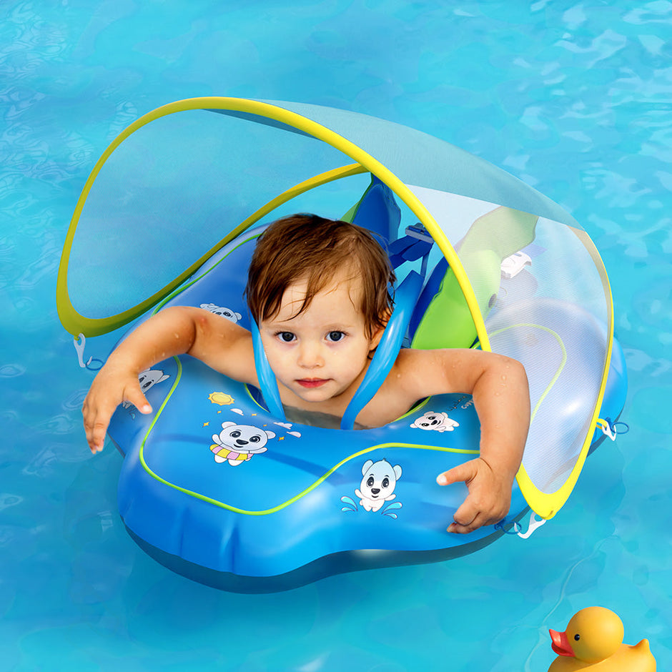 Lifelong Baby Swimming Float with Canopy & Safety Harness - Inflatable Pool Float for 6-24 Months