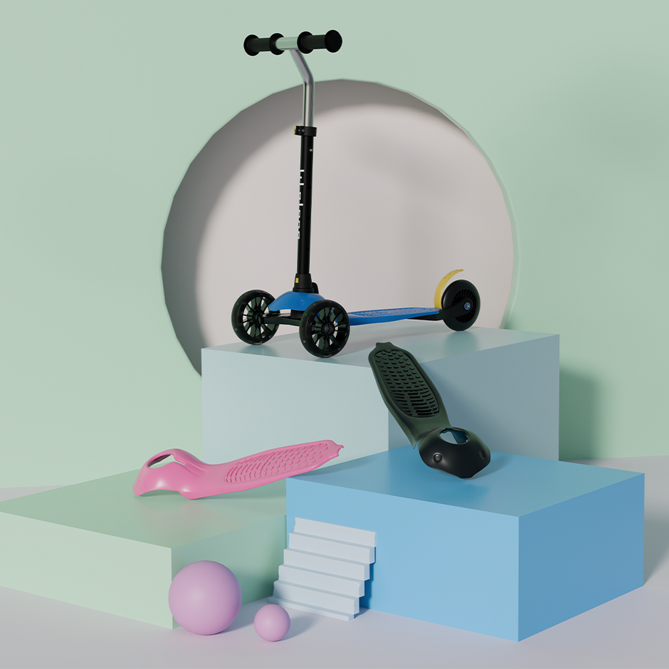 Lifelong Kick Scooter with Aluminium handle and Changeable Base|Skate Scooter for Kids with PVC Wheel