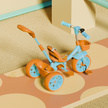 Kids Tricycle with Parental control, EVA wheels (Green/Tan)