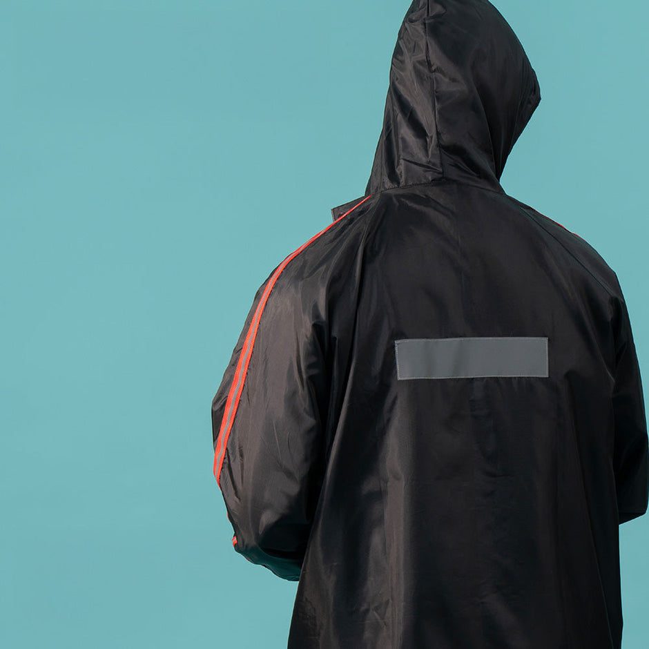Lifelong Campaign Men’s Waterproof Polyester Raincoat Set – Double Coated Reversible Rain Suit with Hood & Inner Mobile Pocket (Top & Bottom, XXL)