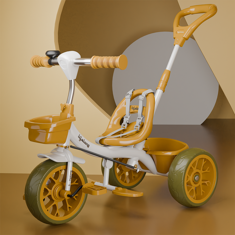 Lifelong Kids Tricycle with Eva wheels, bell and Storage Basket / baby Trike/ Age Group 2 Year to 5years LLKPCTC14