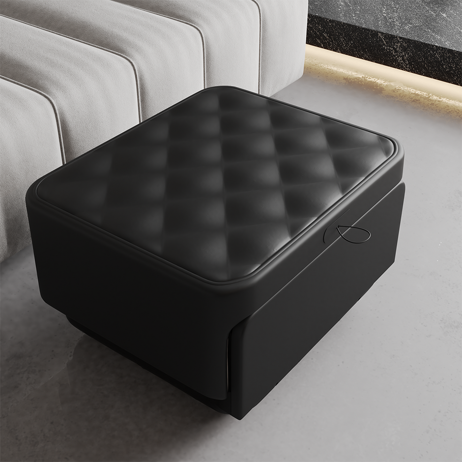 Lifelong Foldable Leg Massager 2 in 1 Foot Massager Machine & Ottoman Rest (Convertible ottoman)|| Black