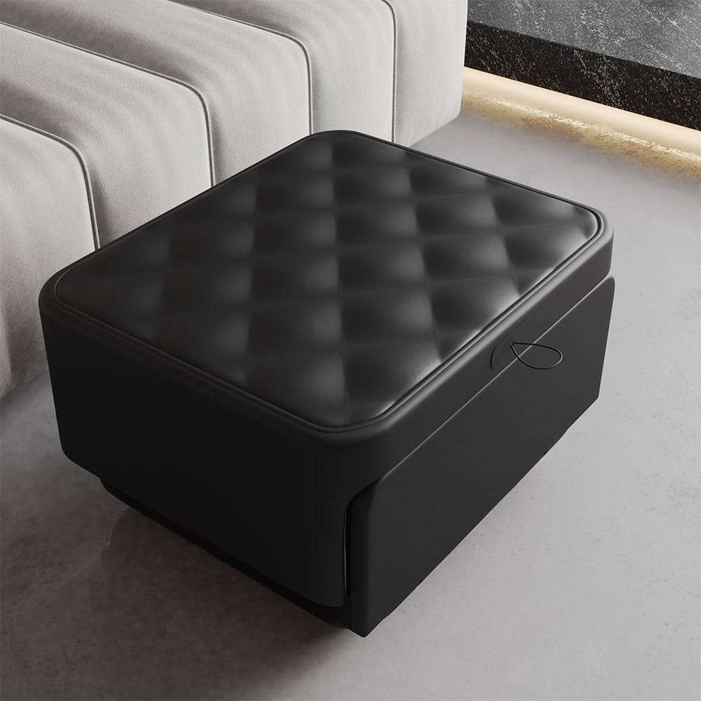 Lifelong Foldable Leg Massager 2 in 1 Foot Massager Machine & Ottoman Rest (Convertible ottoman)|| Black