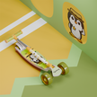 Kids scooter with Broad Wheels (White/Green)