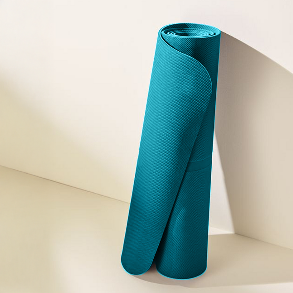 Lifelong Yoga mat for Women & Men EVA Material 6mm Sea Blue Anti Slip for Gym Workout