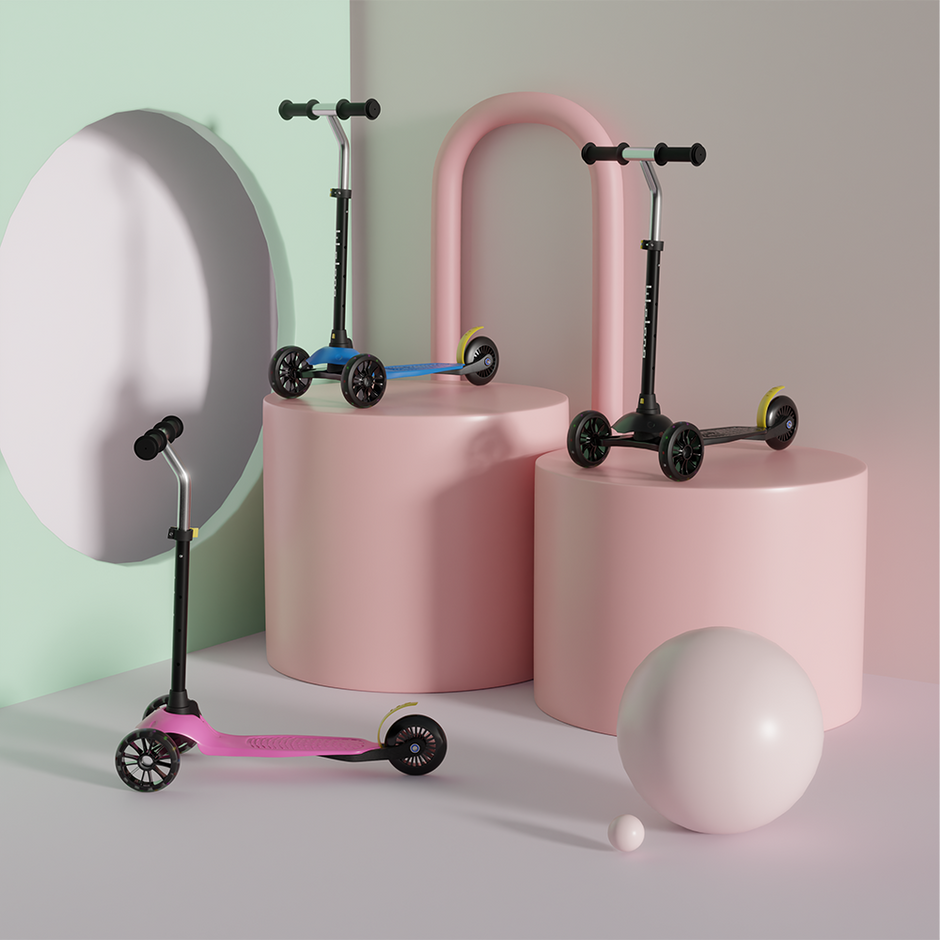 Lifelong Kick Scooter with Aluminium handle and Changeable Base|Skate Scooter for Kids with PVC Wheel