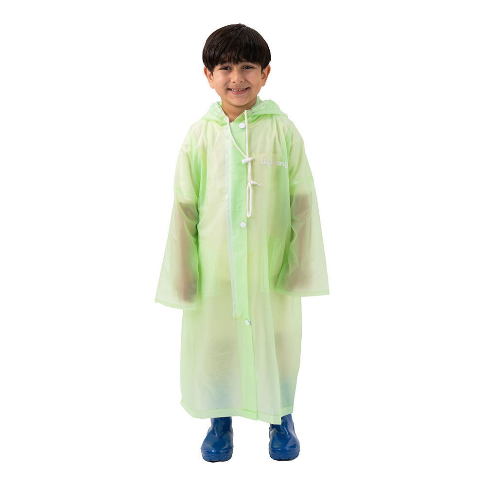 Campaign Kids Plain Hooded Raincoat with School Bag & Side Pocket