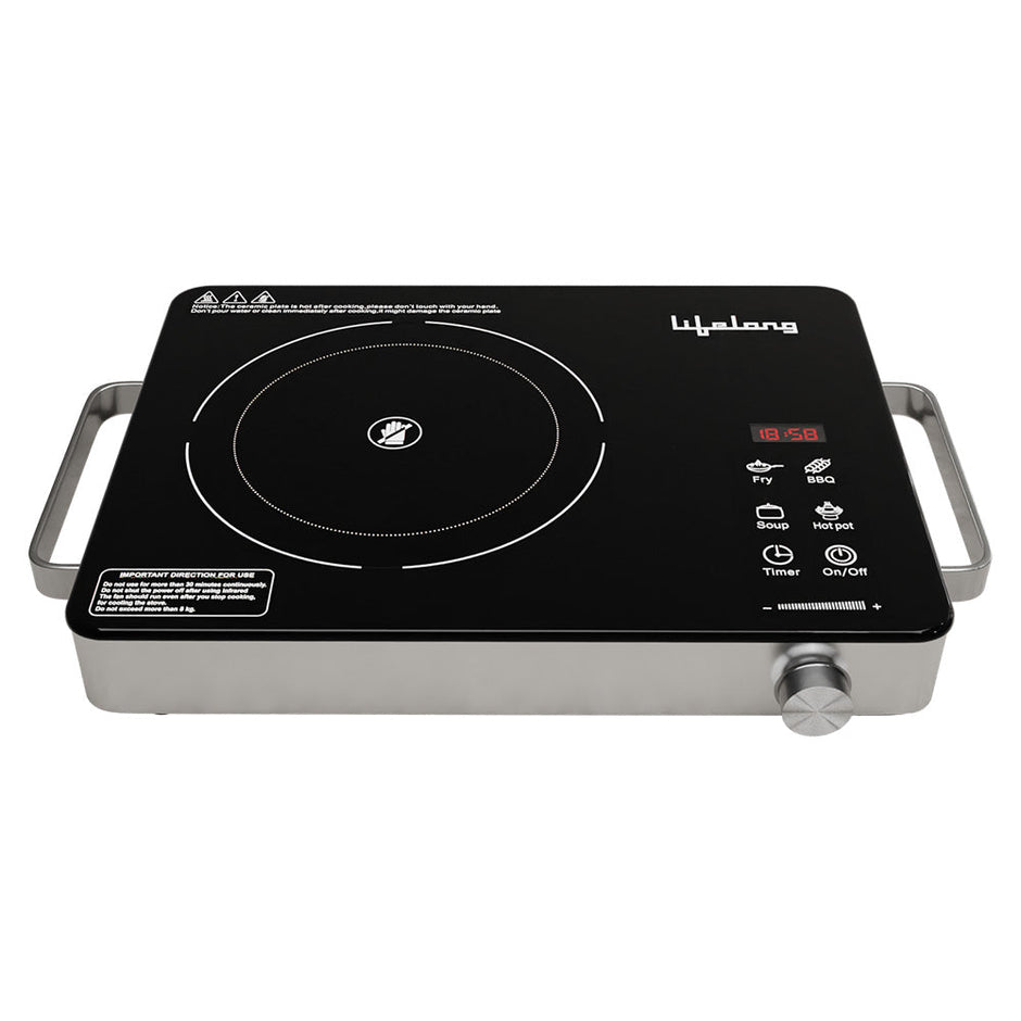 Lifelong 2200W Infrared Induction Stove with 4 Cooking Modes & Glass Plate