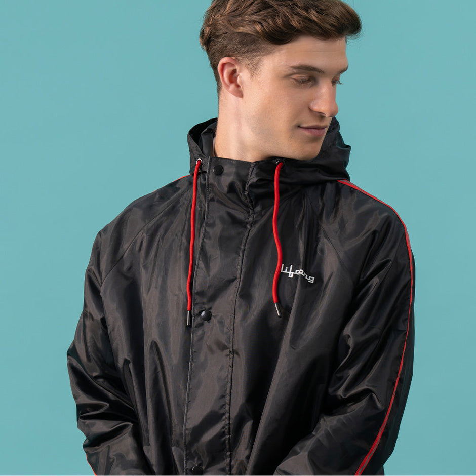 Lifelong Campaign Men’s Waterproof Polyester Raincoat Set – Double Coated Reversible Rain Suit with Hood & Inner Mobile Pocket (Top & Bottom, XXL)