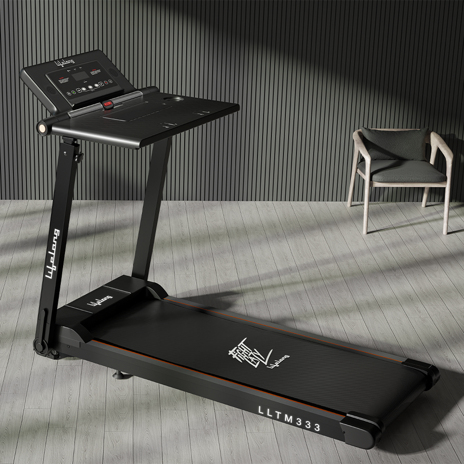 Lifelong Treadmill LLTM333 Fit Pro 2HP Peak DC Motorized| Under Desk Treadmill|Black