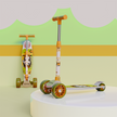 Kids scooter with Broad Wheels (White/Green)