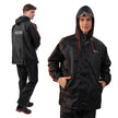 Lifelong Campaign Men’s Waterproof Polyester Raincoat Set – Double Coated Reversible Rain Suit with Hood & Inner Mobile Pocket (Top & Bottom, XXL)