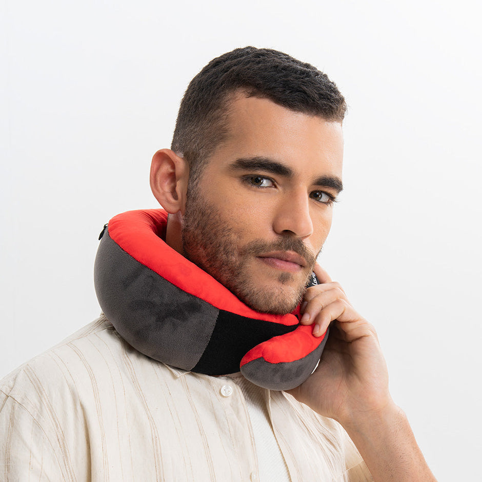 Lifelong Travel Neck Pillow | Premium Memory Foam Neck Support | Adjustable Headrest for Sleeping, Airplane Use