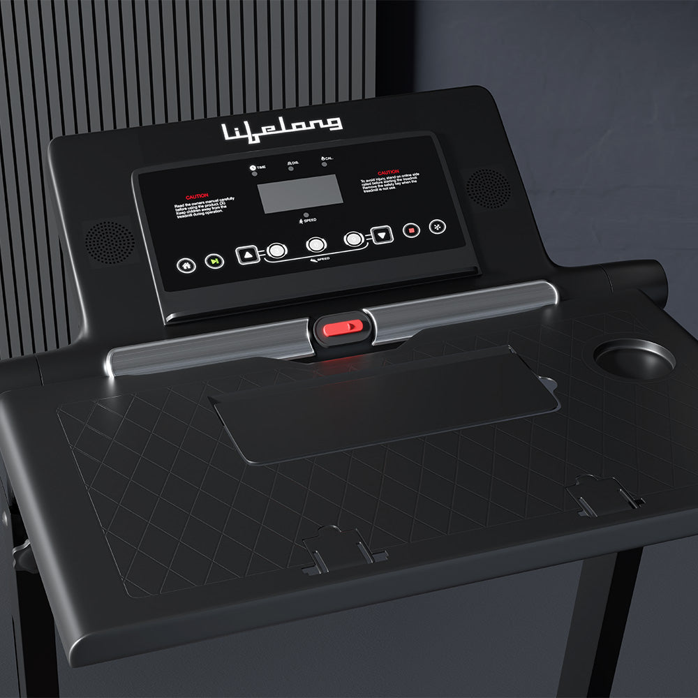 Lifelong Treadmill LLTM333 Fit Pro 2HP Peak DC Motorized| Under Desk Treadmill|Black