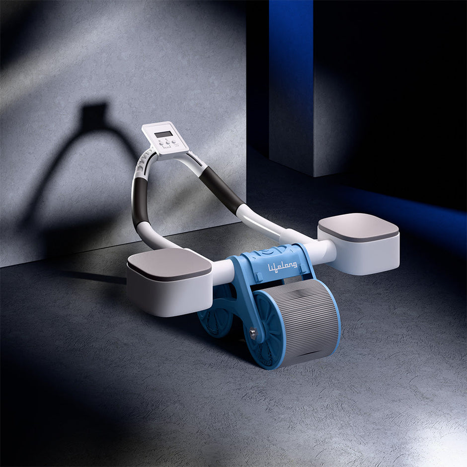 LLAR05 Lifelong Abs Roller For Men-Abdominal Exercise Equipment-Ab Roller With Timer,Mobile Holder & Knee Pad-Exercise Wheels