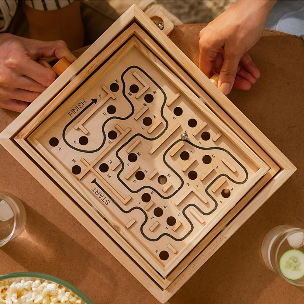 Lifelong lybrinth wooden board game l Indoor puzzle board game l