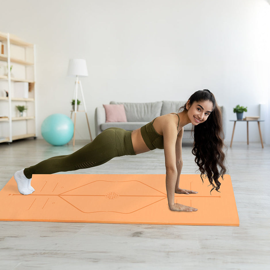 Lifelong TPE Material Yoga Design Mat with bag for Women & Men|6mm