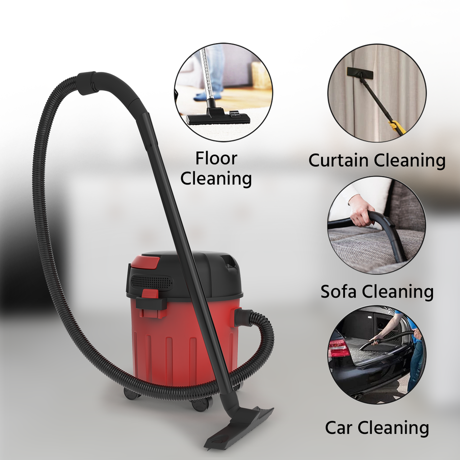 Lifelong Aspire 1000W Multi-Function Wet and Dry Vacuum Cleaner 10 L, Black and red, 30.5 x 29.5 x 36.5cm (LLVC10)