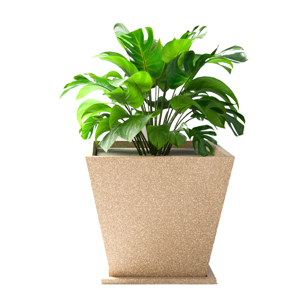 17 Inch Atlantic Fiber Planter with Tray
