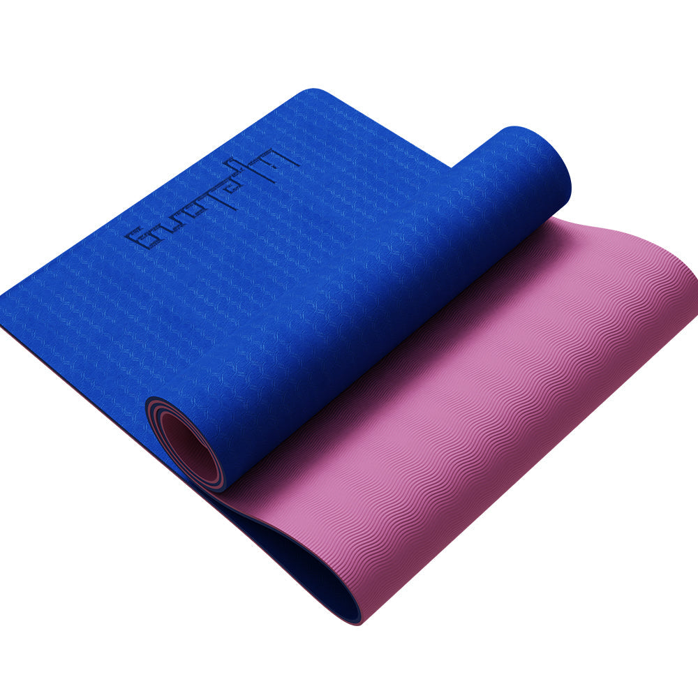 Lifelong Dual Color Yoga mat for Women & Men TPE Material 6mm Anti-Slip Yoga Mat for Gym Workout Exercise Mat for Home Gym