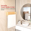 Towel Holder for Bathroom | Durable & Stylish Bamboo Rattan Bathroom Towel Rack & Hanger | Solid & Multipurpose Stand