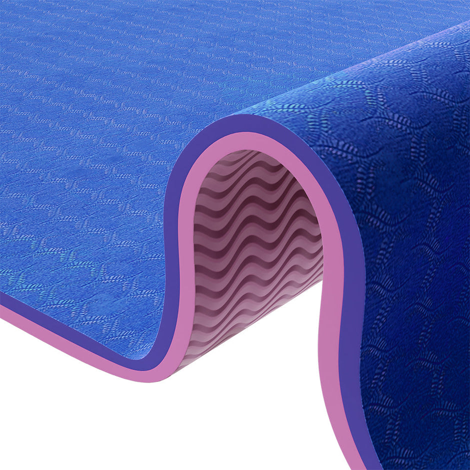 Lifelong Dual Color Yoga mat for Women & Men TPE Material 6mm Anti-Slip Yoga Mat for Gym Workout Exercise Mat for Home Gym